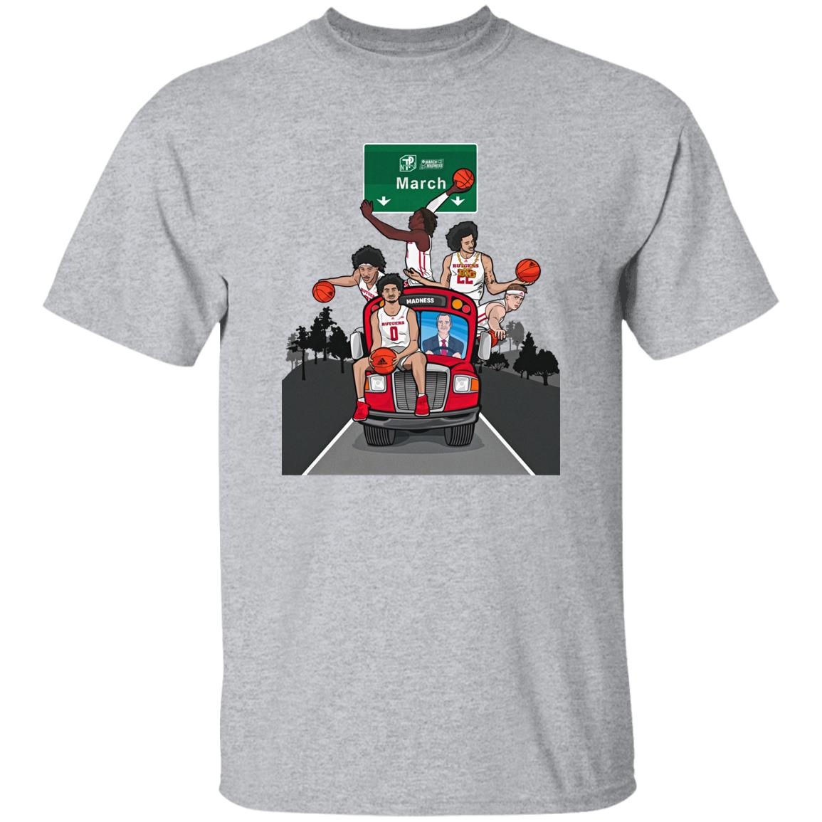 The Scarlet Knights Bus Is En Route To Dayton Ohio March Madness Shirt Rutgers Scarlet Knights Men's Basketball The Scarlet Knights Bus Is En Route To Dayton Ohio March Madness Shirt Rutgers Scarlet Knights Men's Basketball