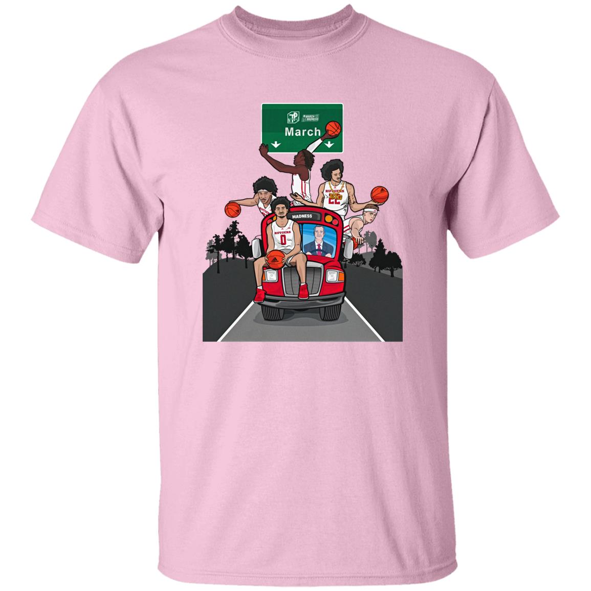 The Scarlet Knights Bus Is En Route To Dayton Ohio March Madness Shirt Rutgers Scarlet Knights Men's Basketball The Scarlet Knights Bus Is En Route To Dayton Ohio March Madness Shirt Rutgers Scarlet Knights Men's Basketball